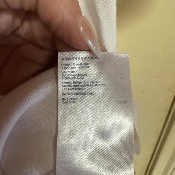 Tommy Hilfiger White Mens Polo Shirt XXXL Cotton Blend Short Sleeve Classic Fit - Picture 7 of 8